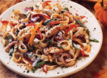 FETTUCCINI WITH CHICKEN AND MIXED PEPPERS