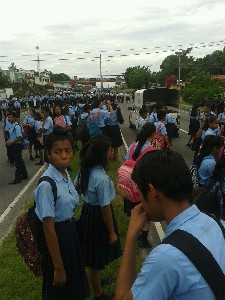 Protest at Chame High School